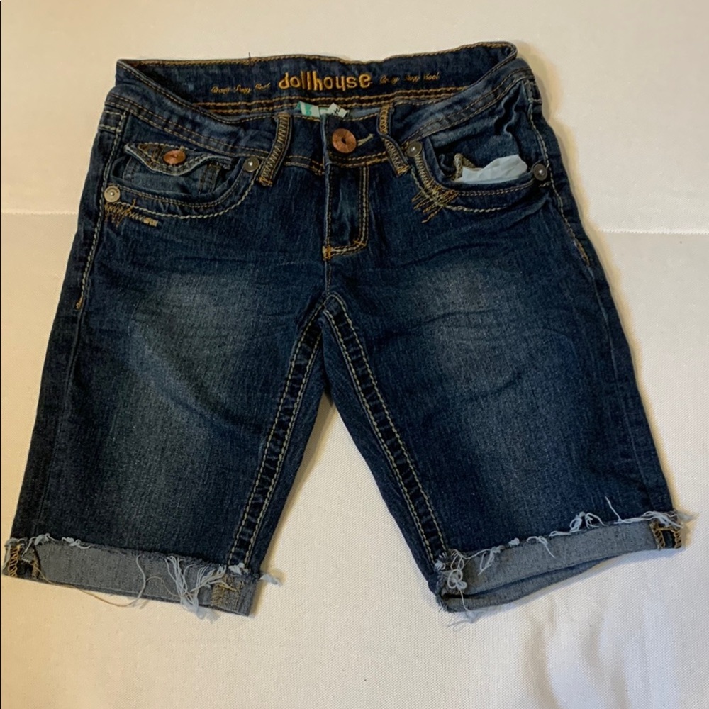 Dollhouse Dark Blue Denim Shorts